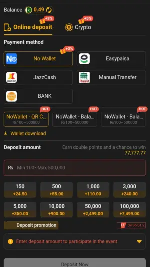 X666-Game-deposit-option
